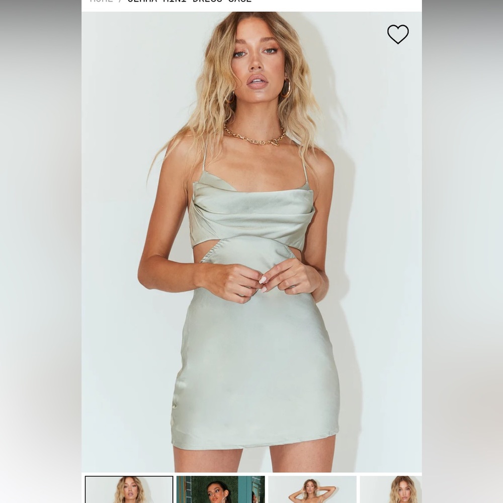 Jemma mini dress sage